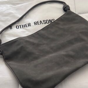 8 Other Reasons Gray Leather Shoulder Bag